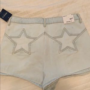 star denim shorts